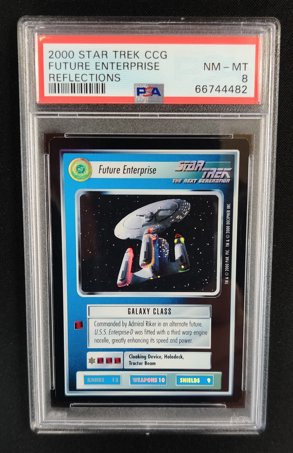 Future Enterprise FOIL PSA 8 NM-MT Star Trek TNG CCG Graded Card